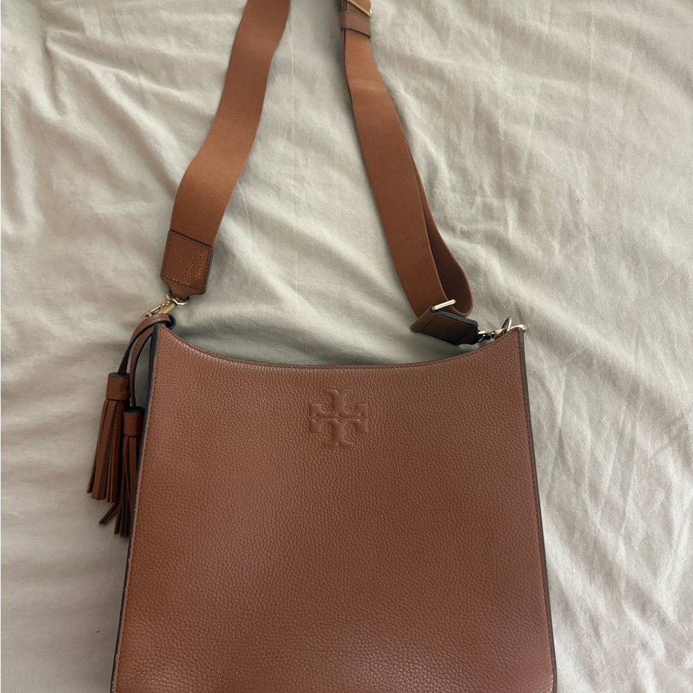 Tory Burch Brown Leather Crossbody Bag